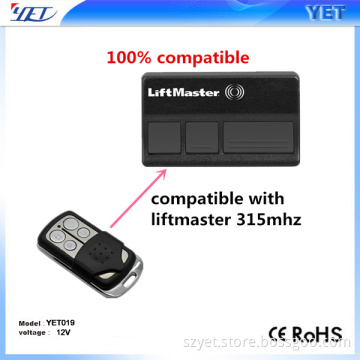 Compatible with LIFTMASTER 315MHZ remote control YET019